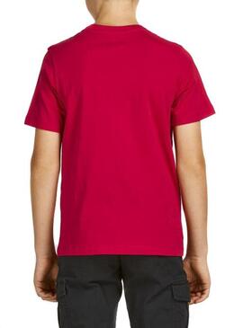 T-Shirt Jack & Jones Corp Logo Vermelho para Menino