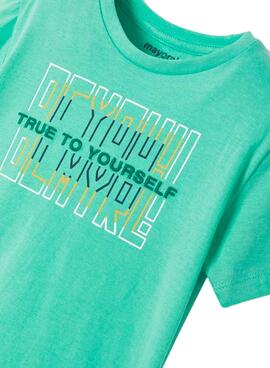 T-Shirt Mayoral True To Yourself Verde para Menino
