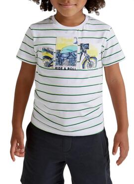T-Shirt Mayoral Listras Branco para Menino