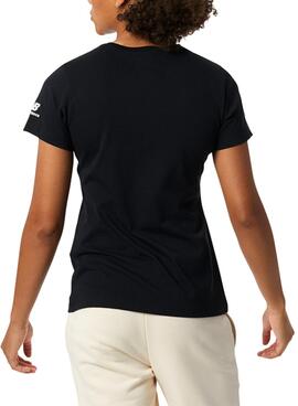 T-Shirt New Balance Essentials Celebrate Preto