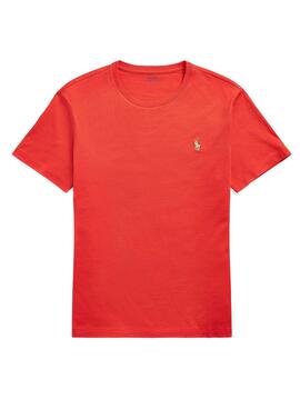 T-Shirt Polo Ralph Lauren Slim Vermelho para Homem