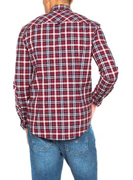 Camisa Tommy Jeans Essential Poplin Check Homem