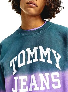 Sweat Tommy Jeans Colorblock Tie Dye Homem