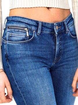 Jeans Only Leva Life Slim Azul Mulher