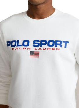 Sweat Polo Ralph Lauren Sport Branco Homem