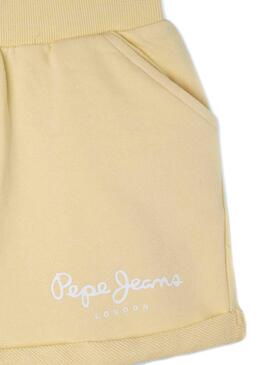 Short Pepe Jeans Rosemery Amarelo para Menina