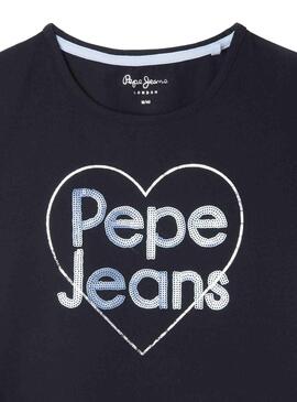 T-Shirt Pepe Jeans Harriet Preto para Menina