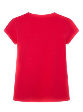 T-Shirt Pepe Jeans Hatty Vermelho para Menina