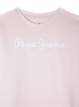 Sweat Pepe Jeans Rose Logo Rosa para Menina