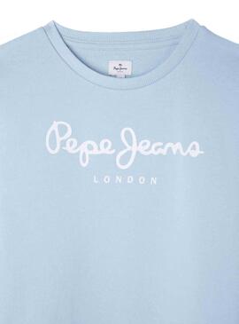 Sweat Pepe Jeans Rose Logo Azul para Menina