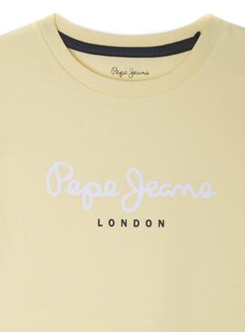 T-Shirt Pepe Jeans New Art Amarilla para Menino