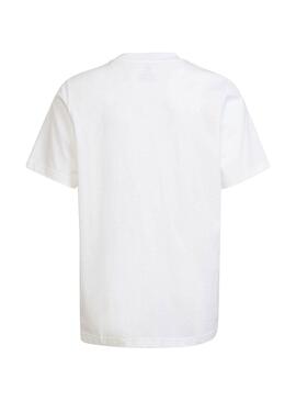 T-Shirt Adidas Basica Trefoil Branco para Crianças