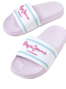 Flip flops Pepe Jeans Slider Logo Rosa para Menina