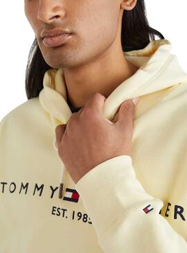 Sweat Tommy Hilfiger Logo Amarela para Homem