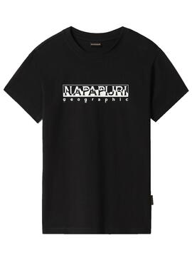 T-Shirt Napapijri Veny Preto para Mulher