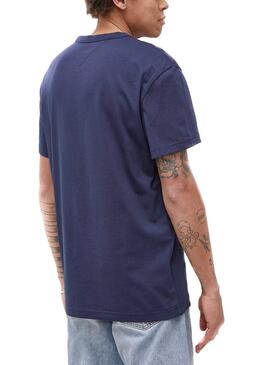 T-Shirt Tommy Jeans Bolso Duplo Azul Marinho Homem