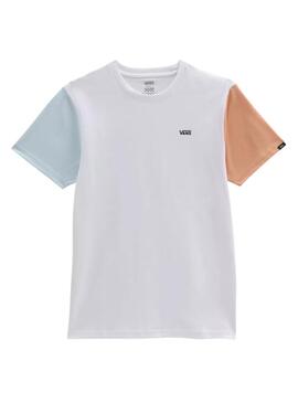 T-Shirt Vans Chest Colorblock Branco para Mulher