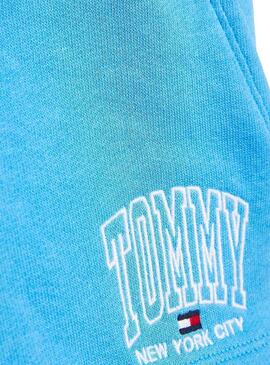 Short Tommy Hilfiger Bold Varsity Azul para Menina
