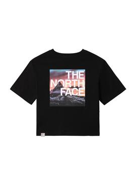 T-Shirt The North Face Graphic Crop Preto Menina