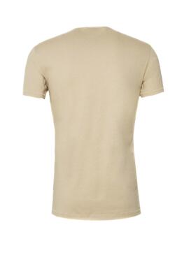 T-Shirt Calvin Klein Sazonal Monogram Bege