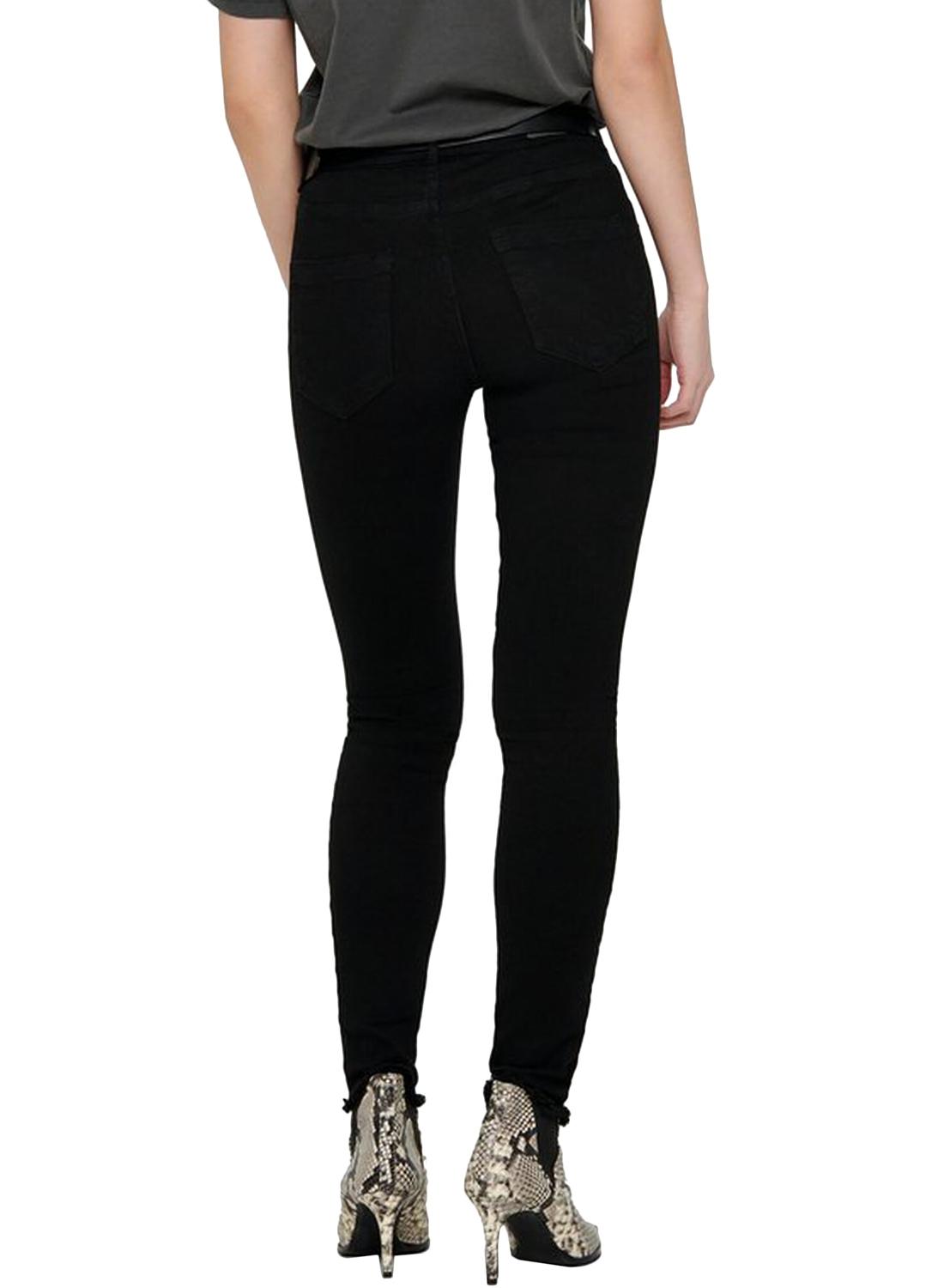 Jeans Only Blush Preto para Mulher