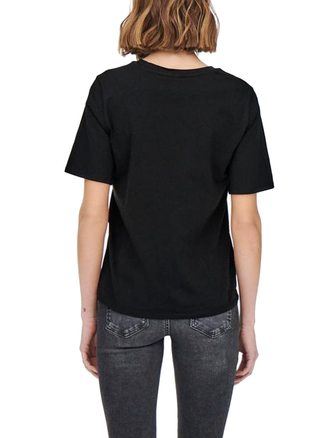 T-Shirt Only Unicolor New Preto para Mulher