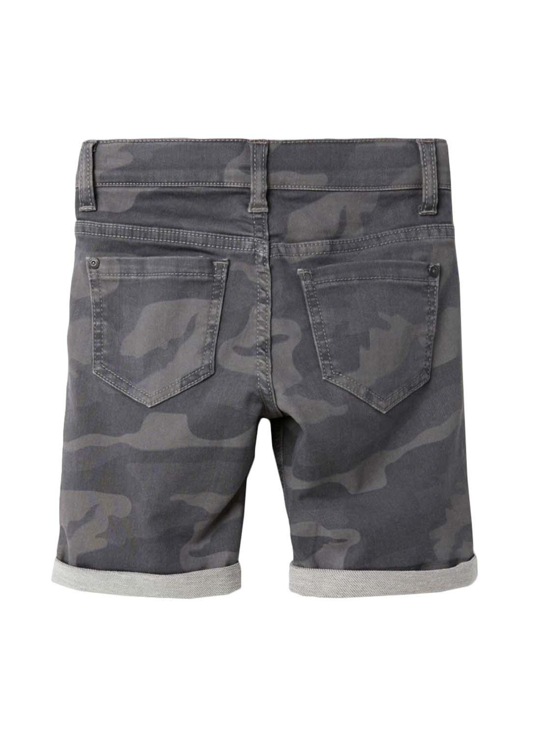 Bermuda Denim Name It Theo Tayson Camo Cinza Menino