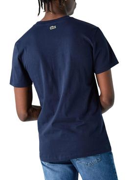T-Shirt Lacoste TH1228 Azul Marinho para Homem