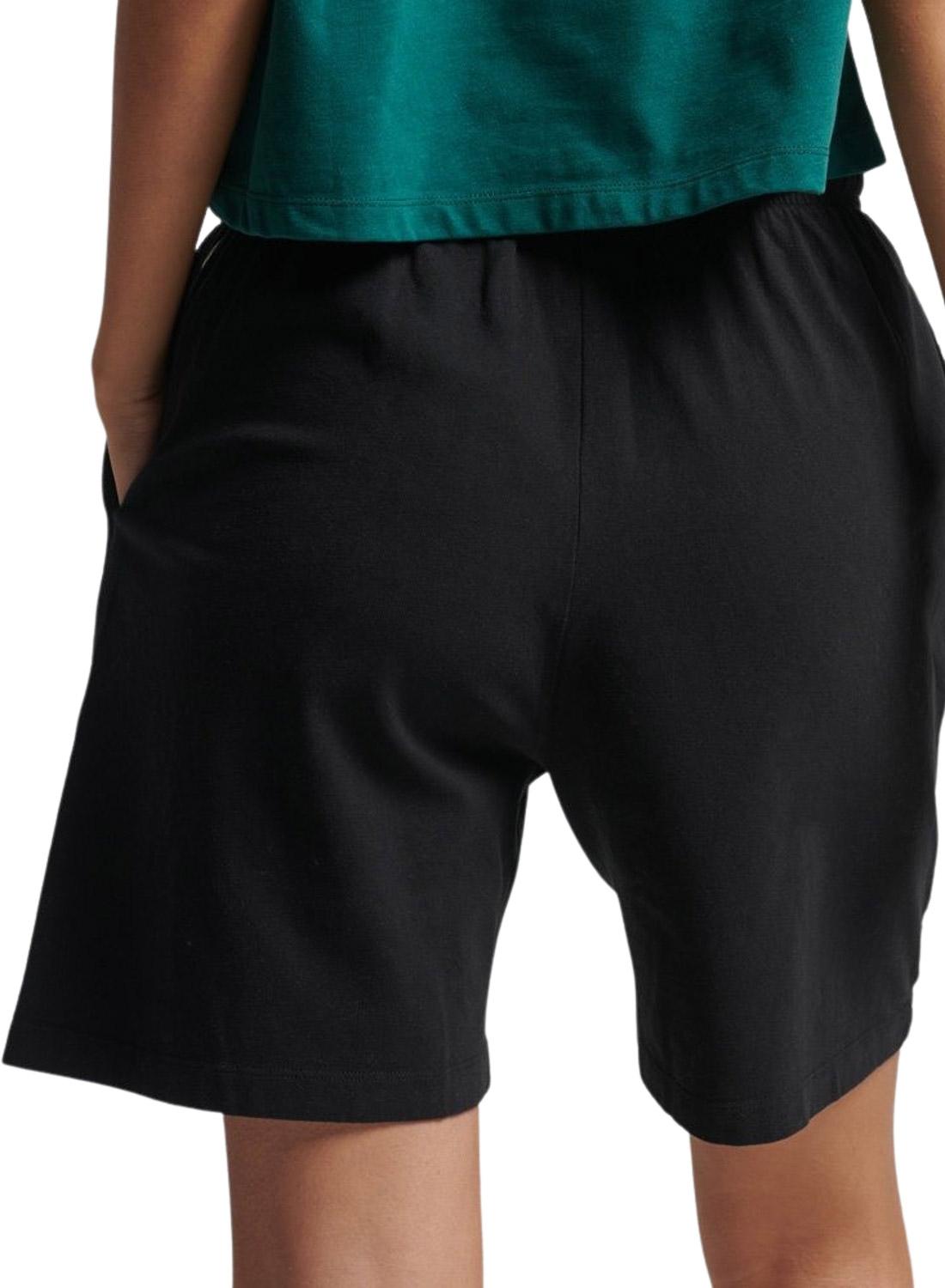 Short Superdry Code Core Sport Preto para Mulher