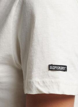 T-Shirt Superdry Vintage Lines Branco para Mulher