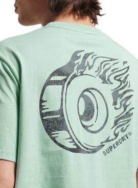 T-Shirt Superdry Vintage Ranchero Verde Homem