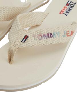 Sandálias Tommy Jeans Tie Dye Bege para Mulher