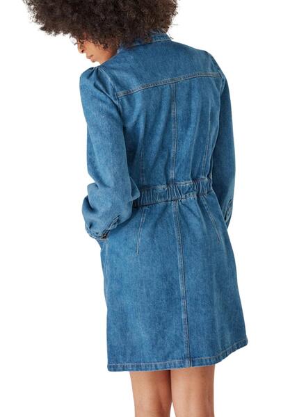 Vestido Jeans Naf Naf Azul para Mulher