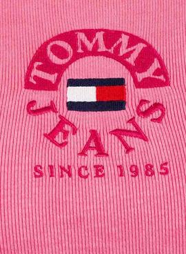 Top Tommy Jeans Crop Timeless Rosa para Mulher
