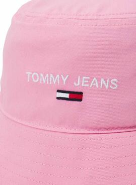 Chapéu Tommy Jeans Sport Bucket  Rosa para Mulher