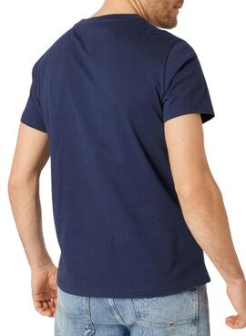 T-Shirt Tommy Jeans Essencial Azul Marinho Para Homem
