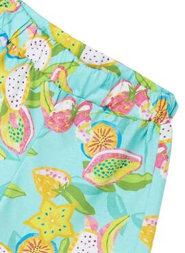 Set Mayoral Short Estampagem De Várias Frutas Menina