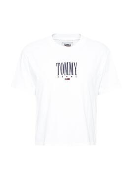 T-Shirt Tommy Jeans Bordado Branco Mulher