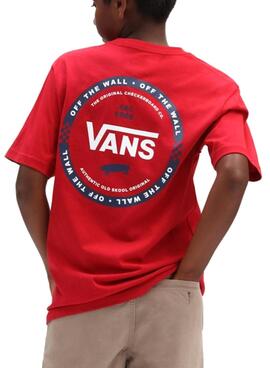 T-Shirt Vans Sprint Vermelho Para Menino