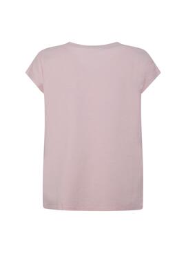 T-Shirt Pepe Jeans Nuria Rosa Para Menina