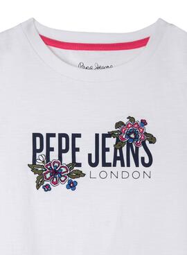 T-Shirt Pepe Jeans Halua  Branco Para Menina