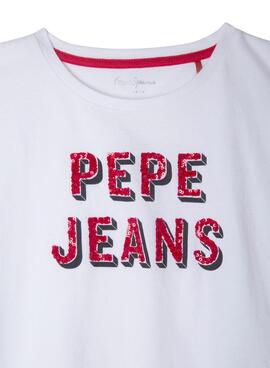 T-Shirt Pepe Jeans Honey Branco para Menina