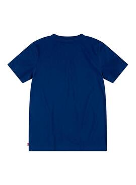 T-Shirt Levis Graphic  Cores Azul Marinho Para Menino