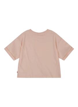 T-Shirt Levis Conheça E Greed Rosa Para Menina