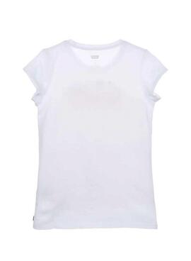 T-Shirt Levis Basic Logo Branco Para Menina