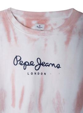 Sweat Pepe Jeans Grace Tie Dye Rosa Para Menina