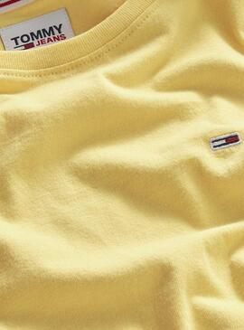 T-Shirt Tommy Jeans Soft Amarelo Para Mulher