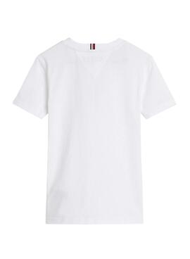 T-Shirt Tommy Hilfiger Logo Branco Para Menino