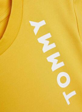 T-Shirt Tommy Hilfiger Placement Amarilla Menino