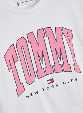 T-Shirt Tommy Hilfiger Bold Varsity Branco Menina